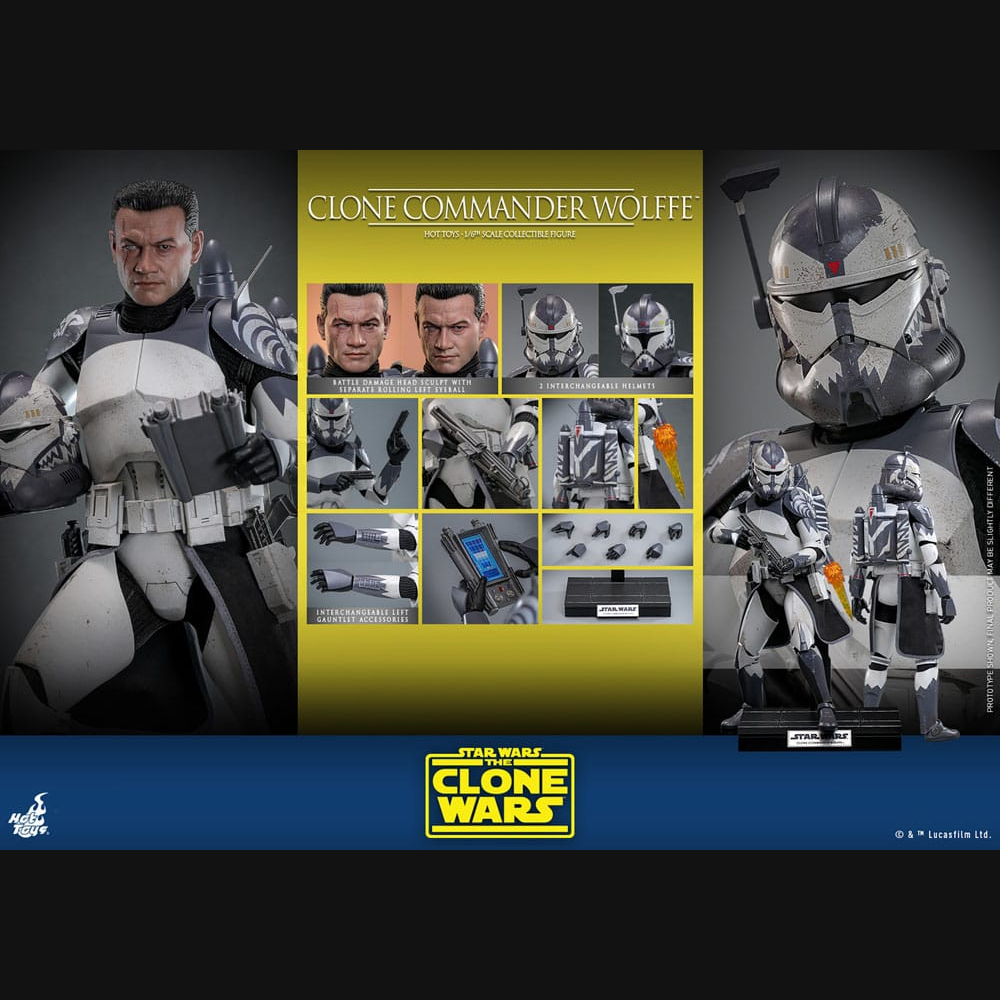 Hot Toys Star Wars: The Clone Wars - Clone Commander Wolffe Masterpiece 1/6 Actionfigur