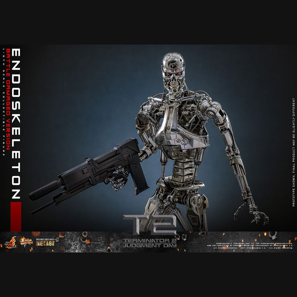 Hot Toys Terminator 2 - Endoskelett (Battle Damaged) Masterpiece Die-cast 1/6 Actionfigur