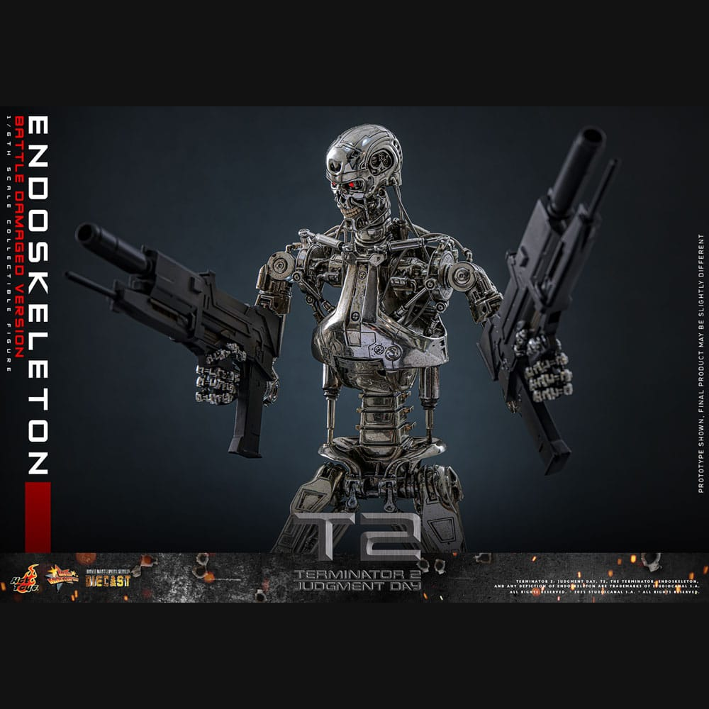 Hot Toys Terminator 2 - Endoskelett (Battle Damaged) Masterpiece Die-cast 1/6 Actionfigur