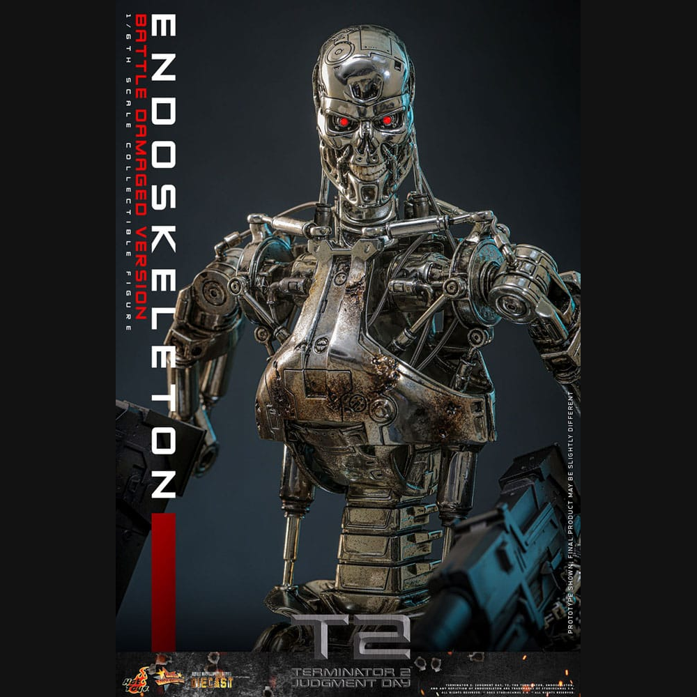 Hot Toys Terminator 2 - Endoskelett (Battle Damaged) Masterpiece Die-cast 1/6 Actionfigur