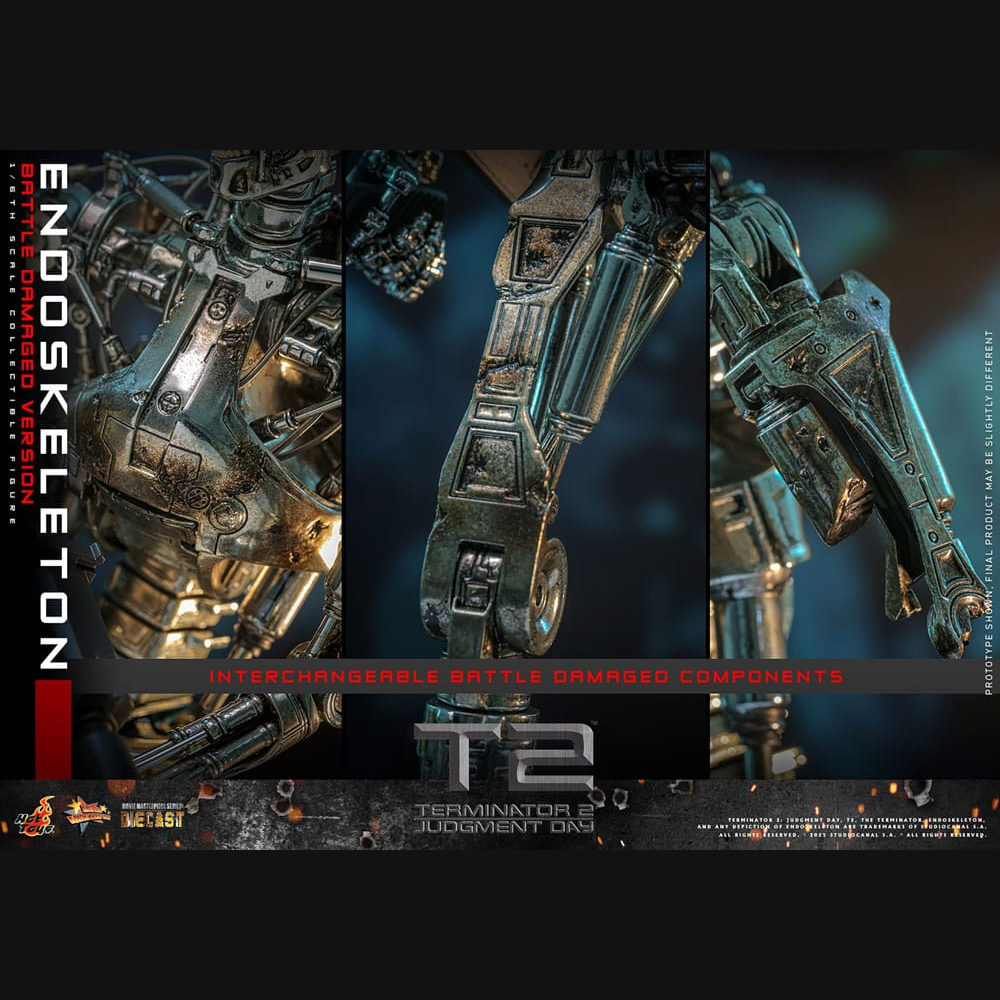 Hot Toys Terminator 2 - Endoskelett (Battle Damaged) Masterpiece Die-cast 1/6 Actionfigur