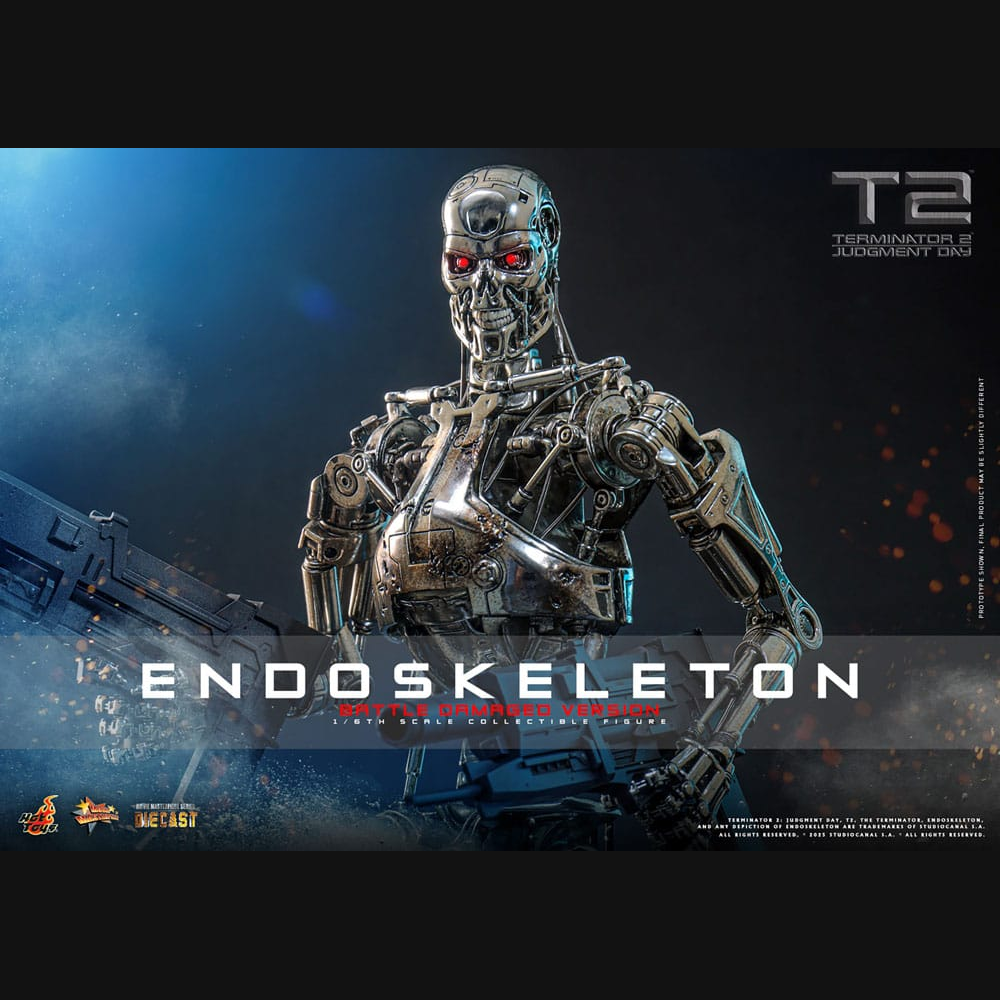 Hot Toys Terminator 2 - Endoskelett (Battle Damaged) Masterpiece Die-cast 1/6 Actionfigur