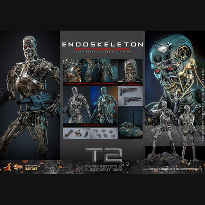 Hot Toys Terminator 2 - Endoskelett (Battle Damaged) Masterpiece Die-cast 1/6 Actionfigur