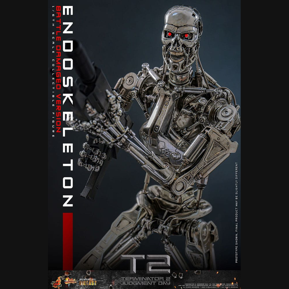 Hot Toys Terminator 2 - Endoskelett (Battle Damaged) Masterpiece Die-cast 1/6 Actionfigur