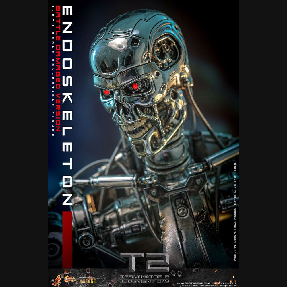 Hot Toys Terminator 2 - Endoskelett (Battle Damaged) Masterpiece Die-cast 1/6 Actionfigur