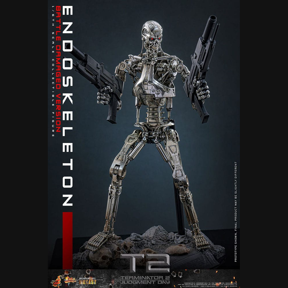 Hot Toys Terminator 2 - Endoskelett (Battle Damaged) Masterpiece Die-cast 1/6 Actionfigur