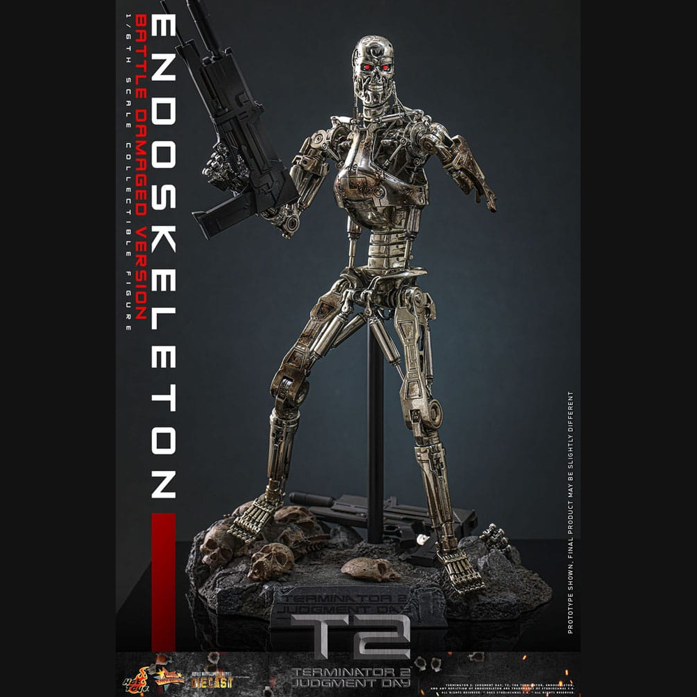 Hot Toys Terminator 2 - Endoskelett (Battle Damaged) Masterpiece Die-cast 1/6 Actionfigur