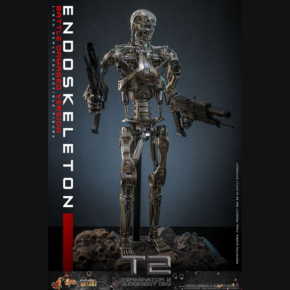 Hot Toys Terminator 2 - Endoskelett (Battle Damaged) Masterpiece Die-cast 1/6 Actionfigur