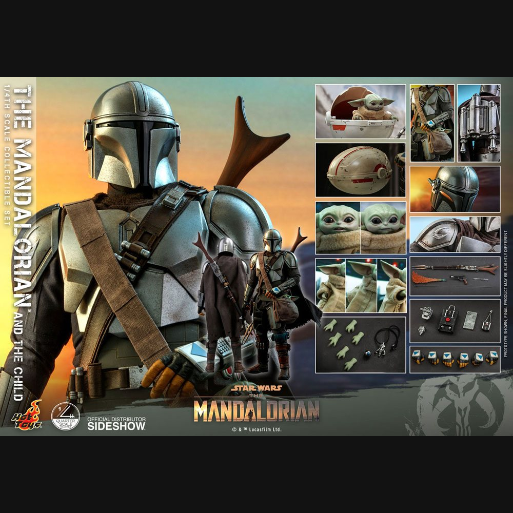 Hot Toys Star Wars: The Mandalorian - The Mandalorian & The Child 1/4 Actionfiguren Doppelpack