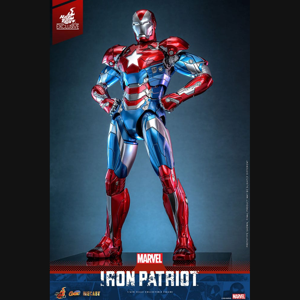 Hot Toys Marvel: Iron Man - Iron Patriot Masterpiece Diecast 1/6 Actionfigur