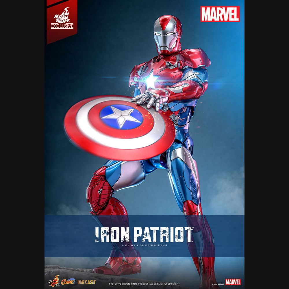 Hot Toys Marvel: Iron Man - Iron Patriot Masterpiece Diecast 1/6 Actionfigur