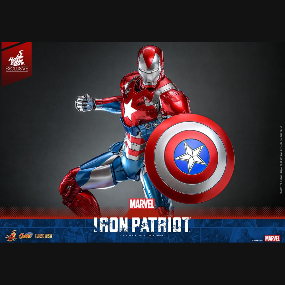 Hot Toys Marvel: Iron Man - Iron Patriot Masterpiece Diecast 1/6 Actionfigur