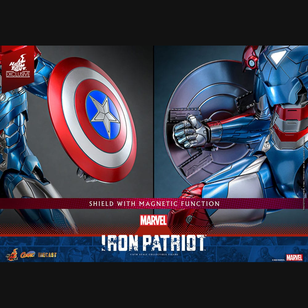 Hot Toys Marvel: Iron Man - Iron Patriot Masterpiece Diecast 1/6 Actionfigur