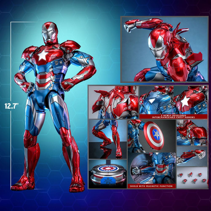Hot Toys Marvel: Iron Man - Iron Patriot Masterpiece Diecast 1/6 Actionfigur