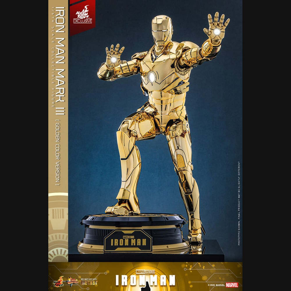 Hot Toys Marvel: Iron Man - Iron Man Mark III (Gold) Masterpiece Diecast 1/6 Actionfigur