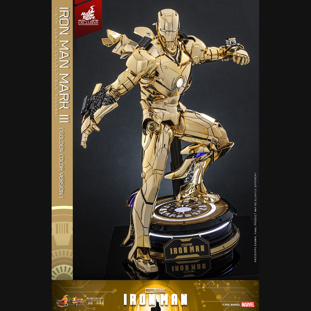 Hot Toys Marvel: Iron Man - Iron Man Mark III (Gold) Masterpiece Diecast 1/6 Actionfigur