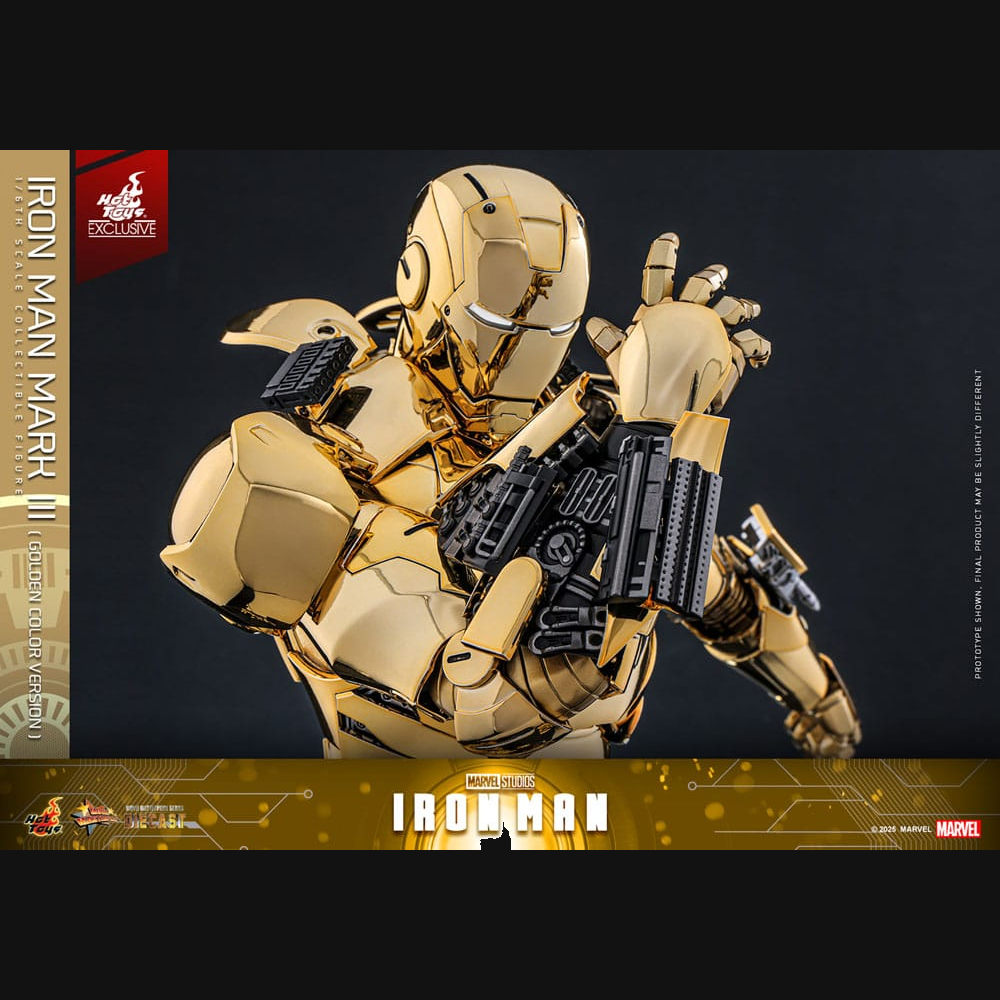 Hot Toys Marvel: Iron Man - Iron Man Mark III (Gold) Masterpiece Diecast 1/6 Actionfigur