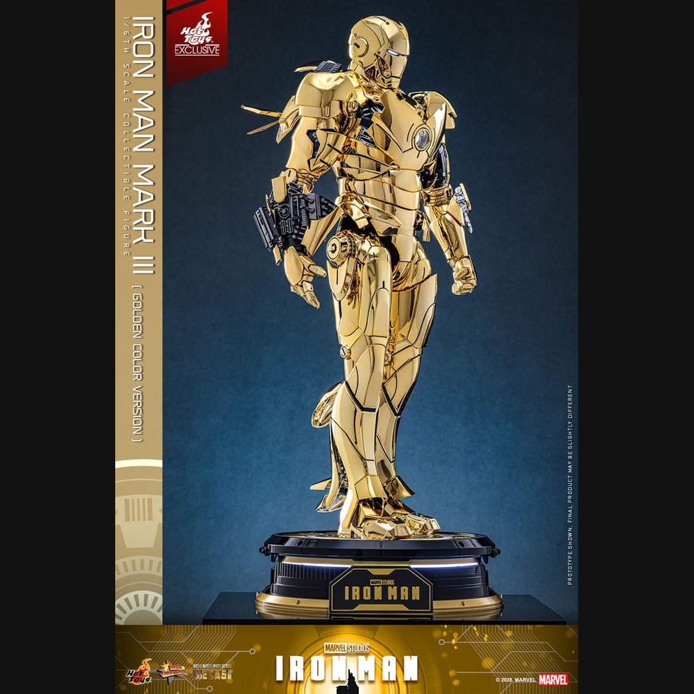 Hot Toys Marvel: Iron Man - Iron Man Mark III (Gold) Masterpiece Diecast 1/6 Actionfigur
