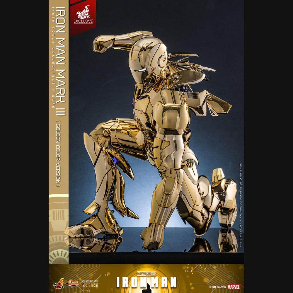 Hot Toys Marvel: Iron Man - Iron Man Mark III (Gold) Masterpiece Diecast 1/6 Actionfigur