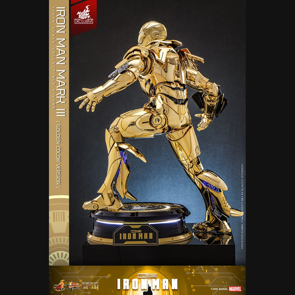 Hot Toys Marvel: Iron Man - Iron Man Mark III (Gold) Masterpiece Diecast 1/6 Actionfigur