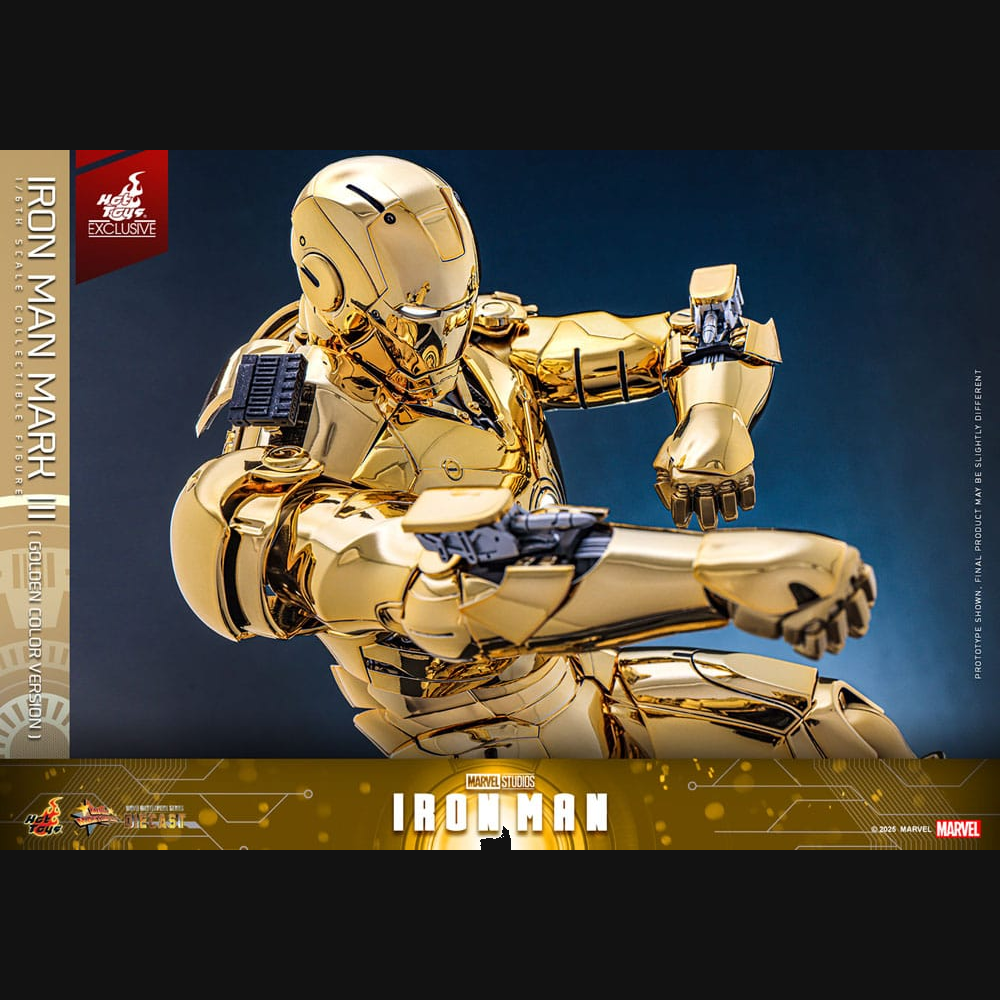 Hot Toys Marvel: Iron Man - Iron Man Mark III (Gold) Masterpiece Diecast 1/6 Actionfigur