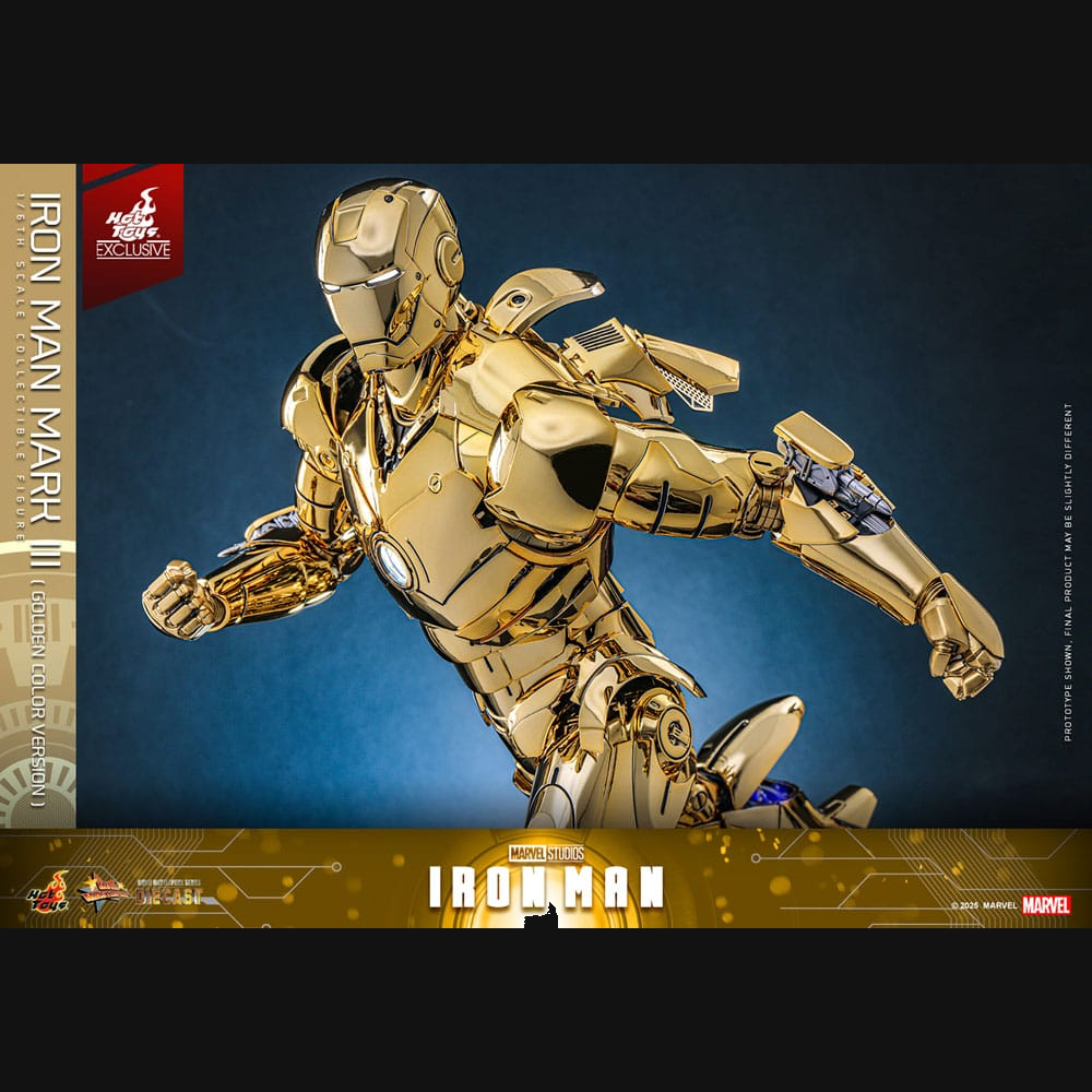 Hot Toys Marvel: Iron Man - Iron Man Mark III (Gold) Masterpiece Diecast 1/6 Actionfigur