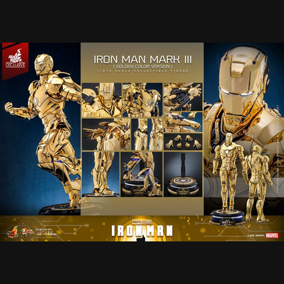 Hot Toys Marvel: Iron Man - Iron Man Mark III (Gold) Masterpiece Diecast 1/6 Actionfigur