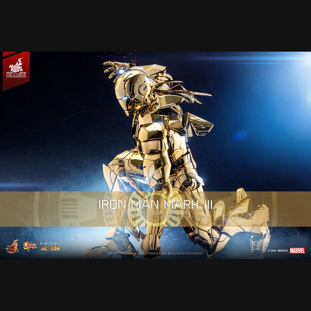 Hot Toys Marvel: Iron Man - Iron Man Mark III (Gold) Masterpiece Diecast 1/6 Actionfigur