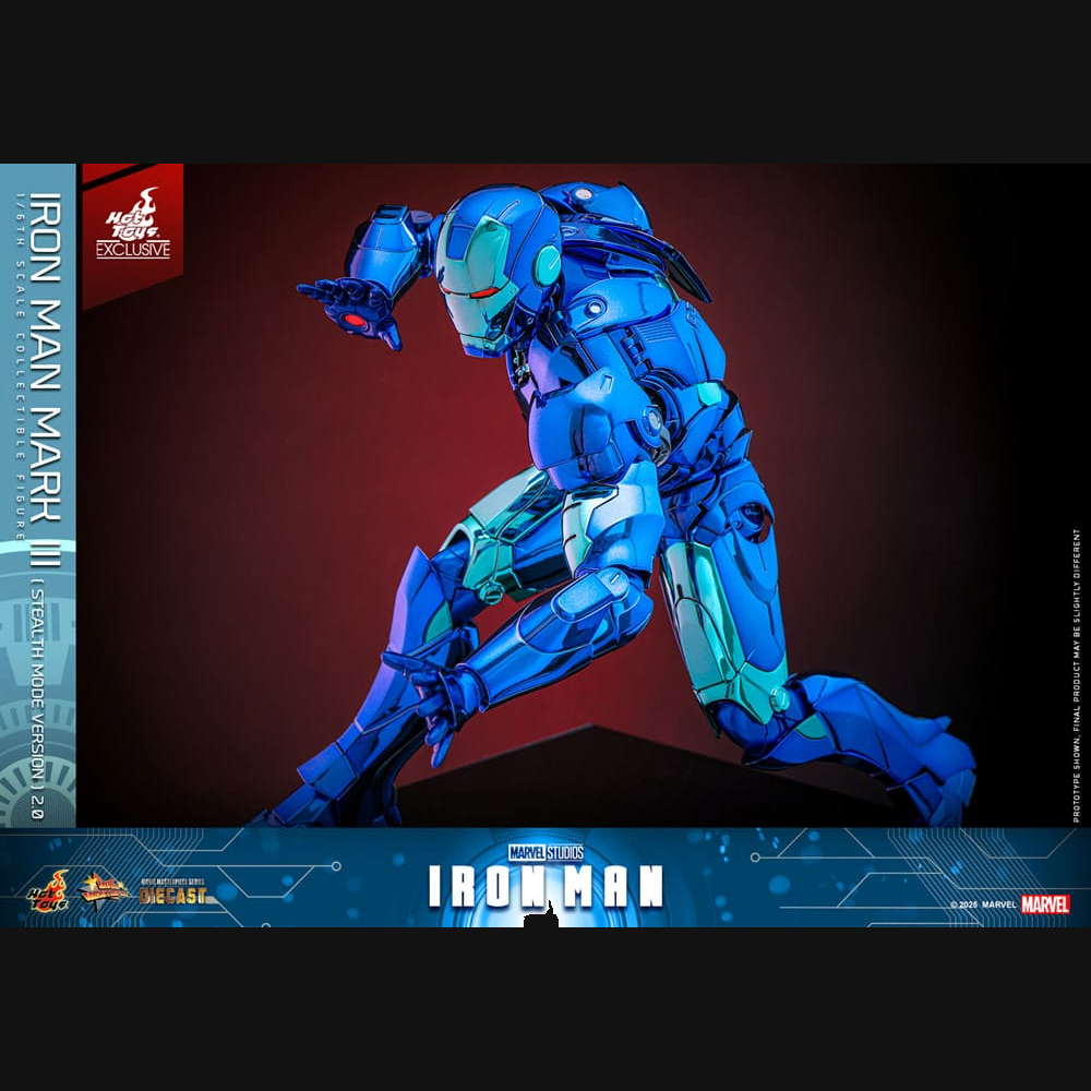 Hot Toys Iron Man - Iron Man Mark III (Stealth Mode) 2.0 Masterpiece Diecast 1/6 Actionfigur