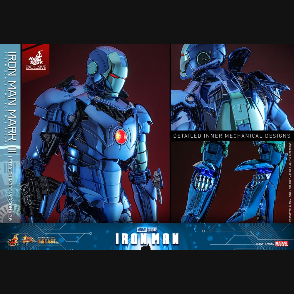 Hot Toys Iron Man - Iron Man Mark III (Stealth Mode) 2.0 Masterpiece Diecast 1/6 Actionfigur