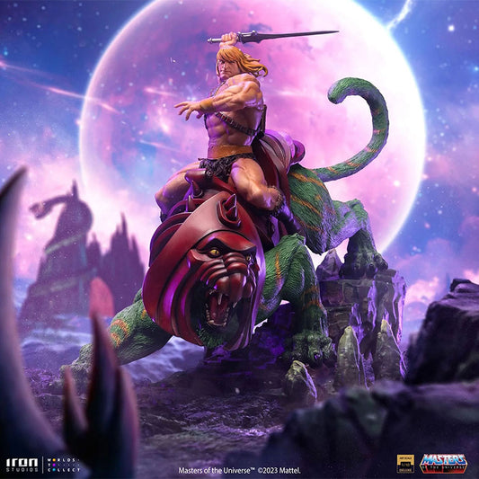 Iron Studios Masters of the Universe – He-Man und Battle Cat Deluxe Art Scale 1/10 – Statue