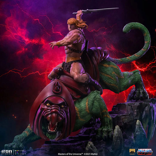 Iron Studios Masters of the Universe – He-Man und Battle Cat Deluxe Art Scale 1/10 – Statue