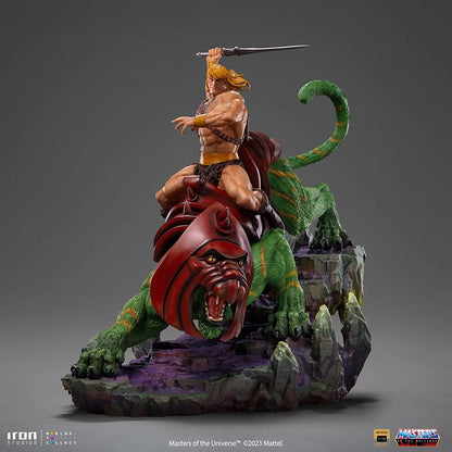 Iron Studios Masters of the Universe – He-Man und Battle Cat Deluxe Art Scale 1/10 – Statue