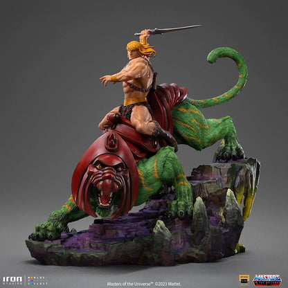 Iron Studios Masters of the Universe – He-Man und Battle Cat Deluxe Art Scale 1/10 – Statue