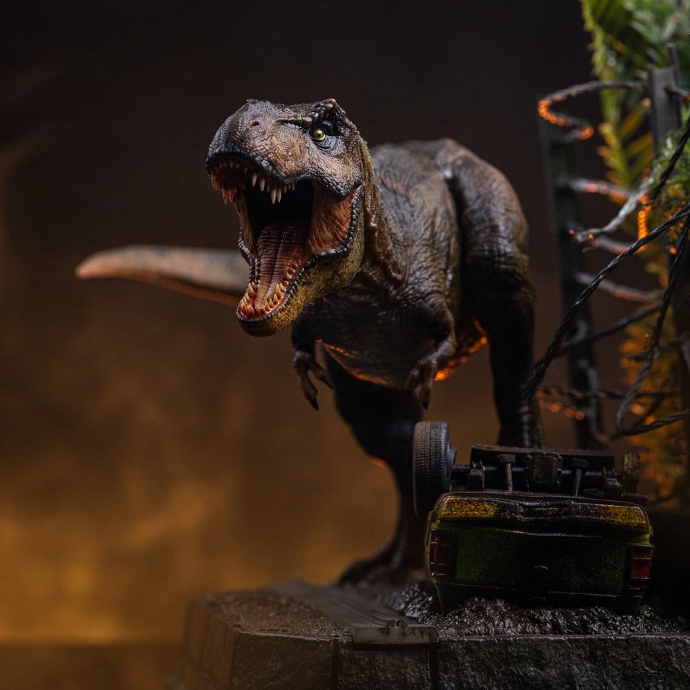 Iron Studios Jurassic Park - T-Rex Ausbruch Set A - Icons Statue