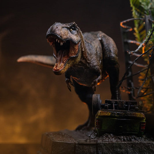 Iron Studios Jurassic Park - T-Rex Ausbruch Set A - Icons Statue