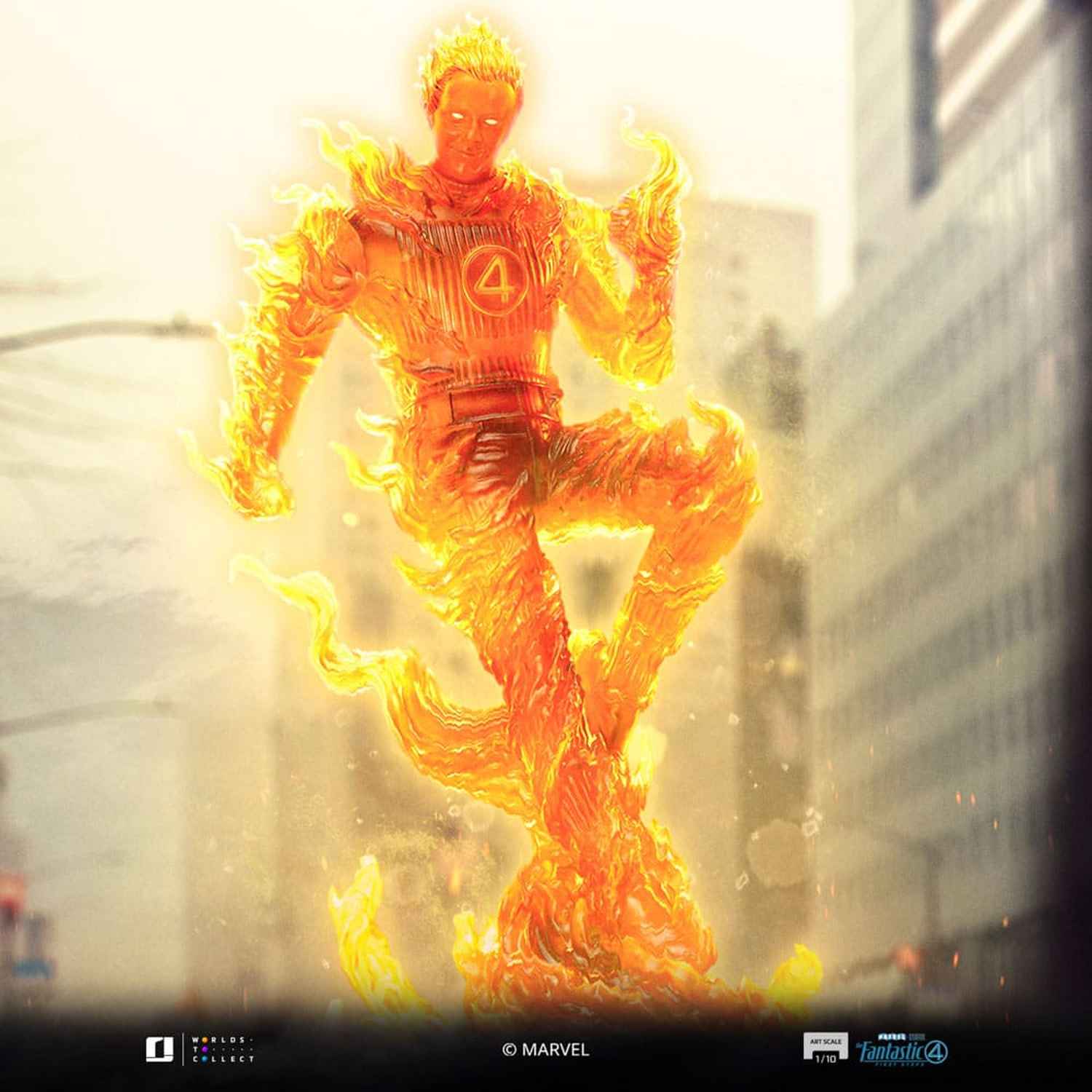 Iron Studios Marvel: Fantastic Four - Human Torch Art Scale 1/10 - Statue