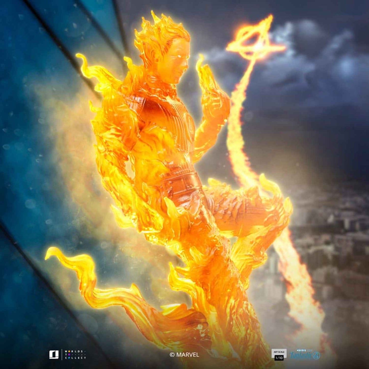 Iron Studios Marvel: Fantastic Four - Human Torch Art Scale 1/10 - Statue