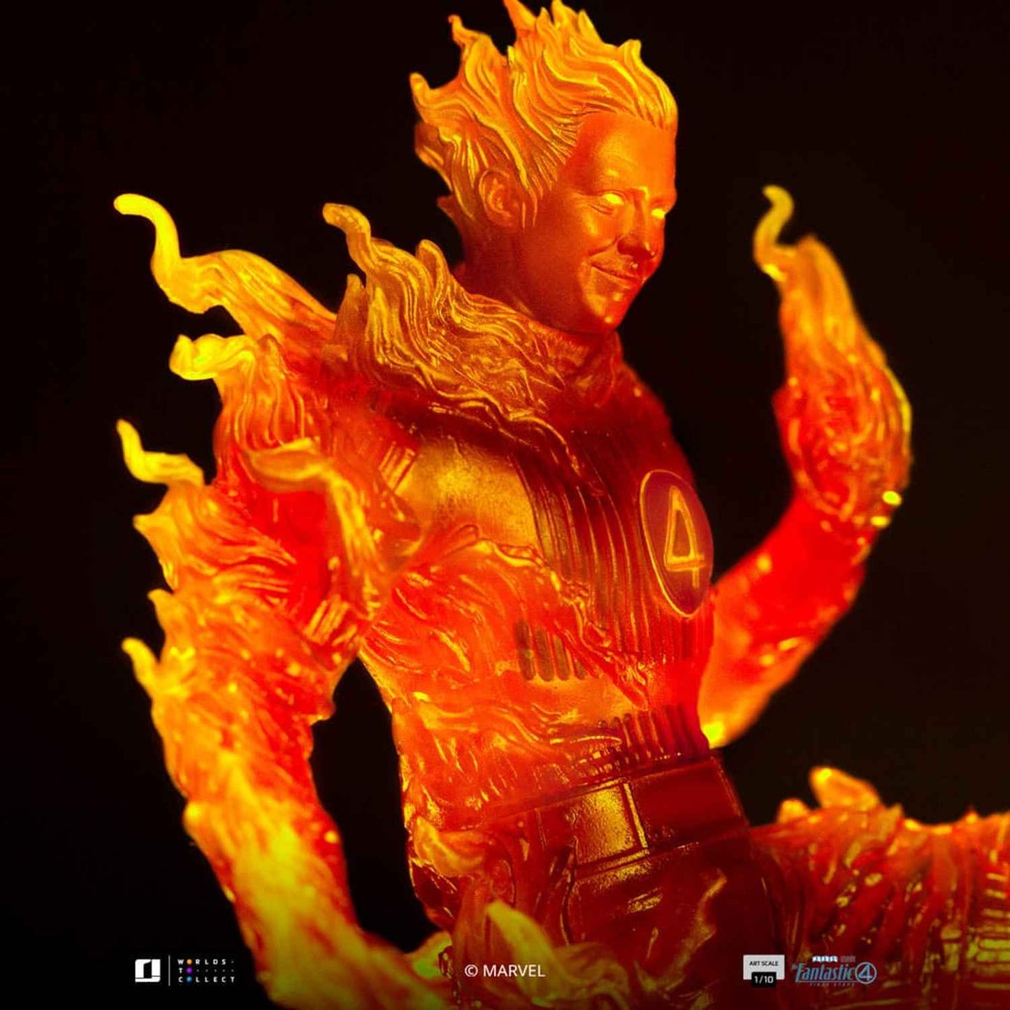 Iron Studios Marvel: Fantastic Four - Human Torch Art Scale 1/10 - Statue