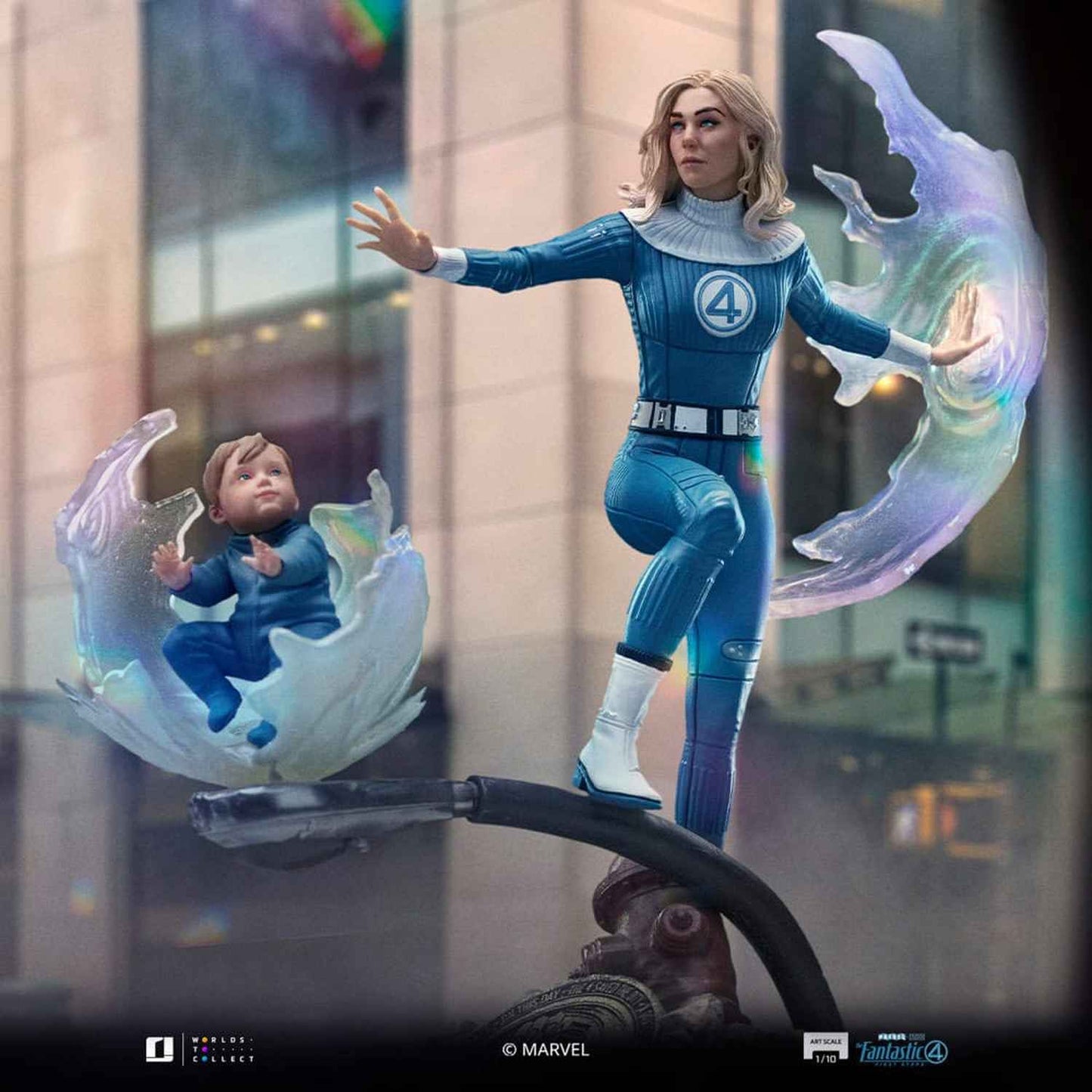 Iron Studios Marvel: Fantastic Four - Invisible Woman und Franklin Art Scale 1/10 - Statue