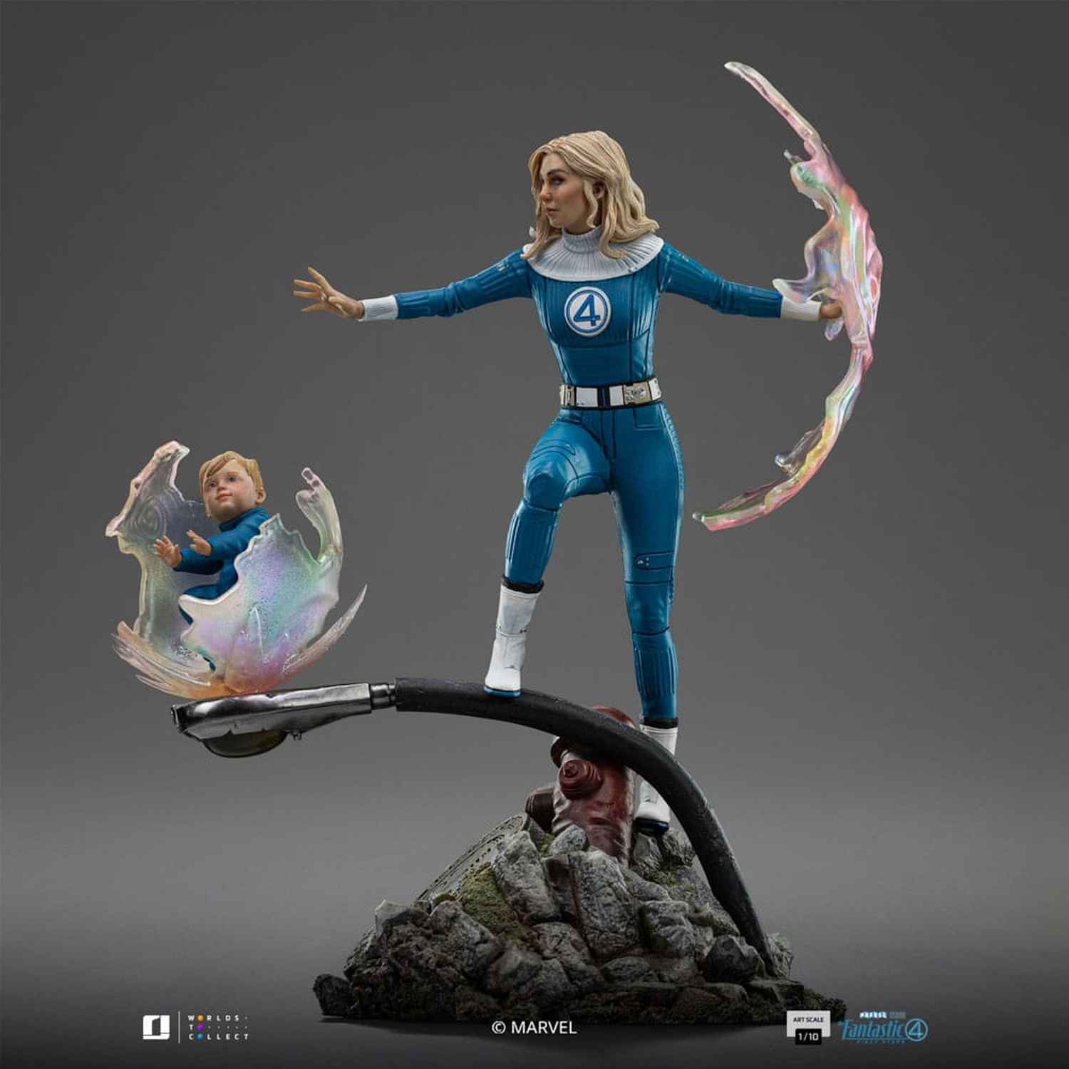 Iron Studios Marvel: Fantastic Four - Invisible Woman und Franklin Art Scale 1/10 - Statue