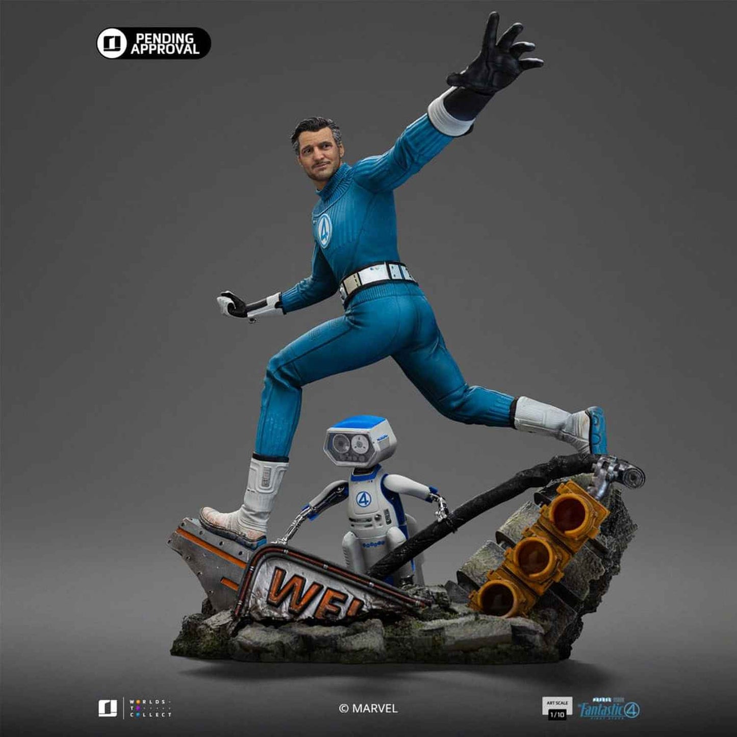 Iron Studios Marvel: Fantastic Four - Mr. Fantastic und H.E.R.B.I.E Art Scale 1/10 - Statue
