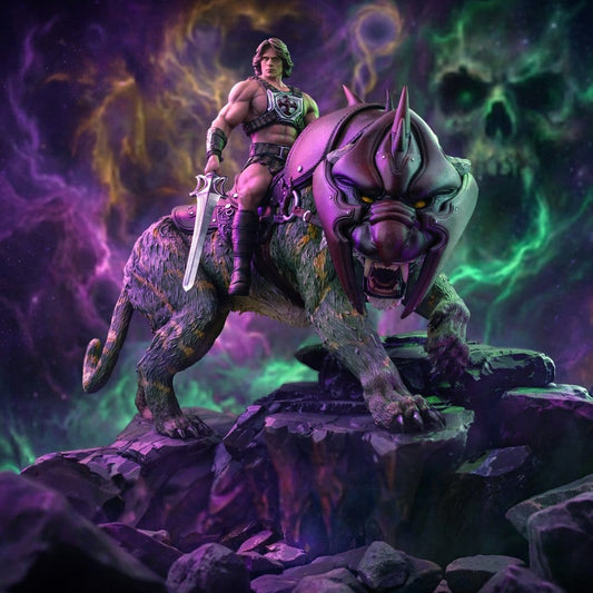 Iron Studios Masters of the Universe - He-Man und Battle Cat Art Scale 1/10 - Statue