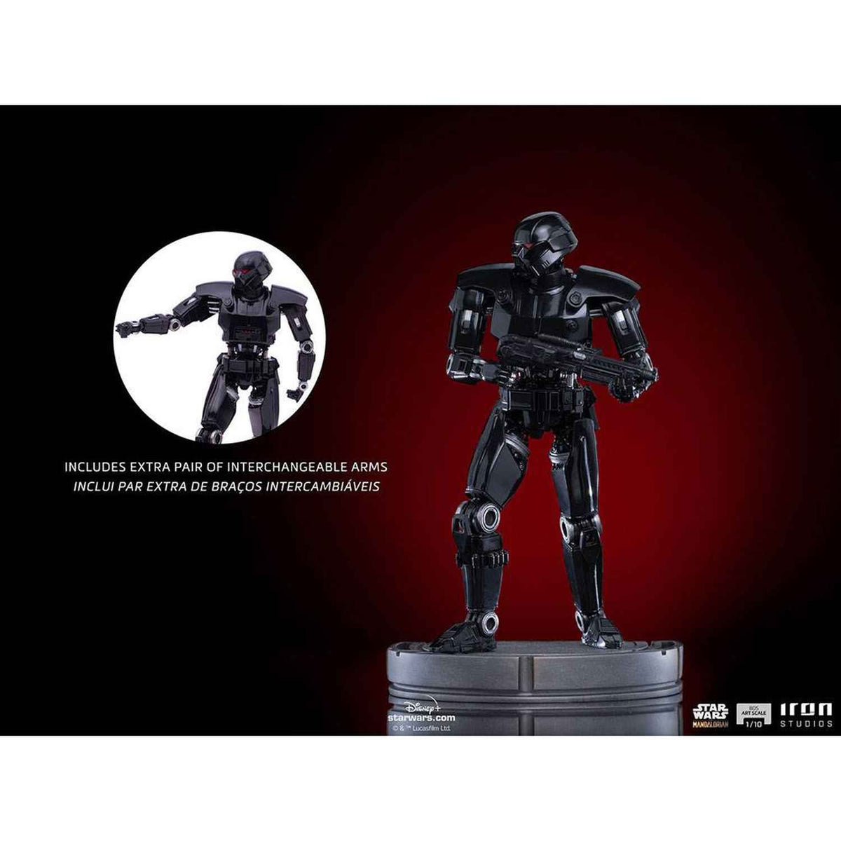 Iron Studios Star Wars: The Mandalorian - Dark Trooper BDS Art Scale 1/10 - Statue