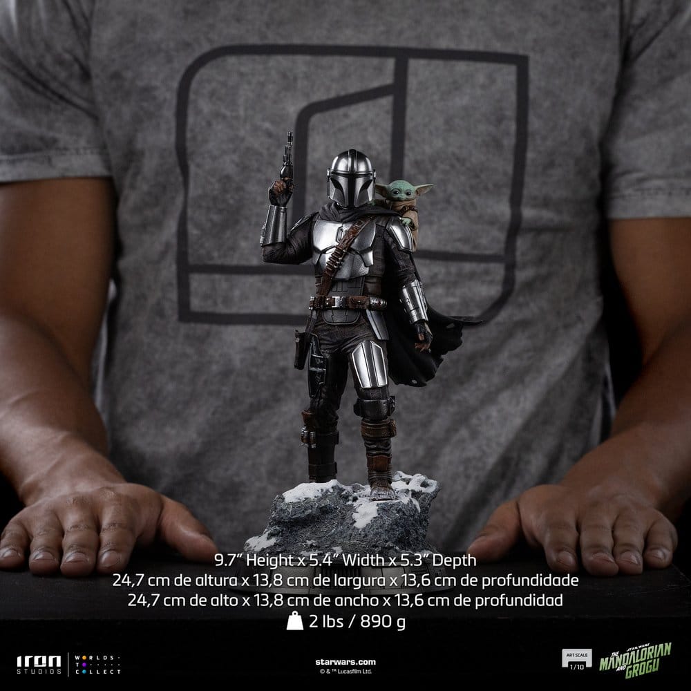 Iron Studios Star Wars: The Mandalorian & Grogu - The Mandalorian und Grogu Art Scale 1/10 - Statue