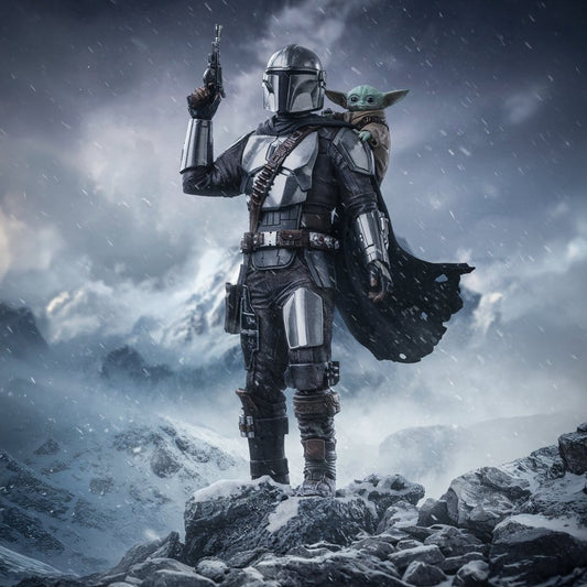 Iron Studios Star Wars: The Mandalorian & Grogu - The Mandalorian und Grogu Art Scale 1/10 - Statue