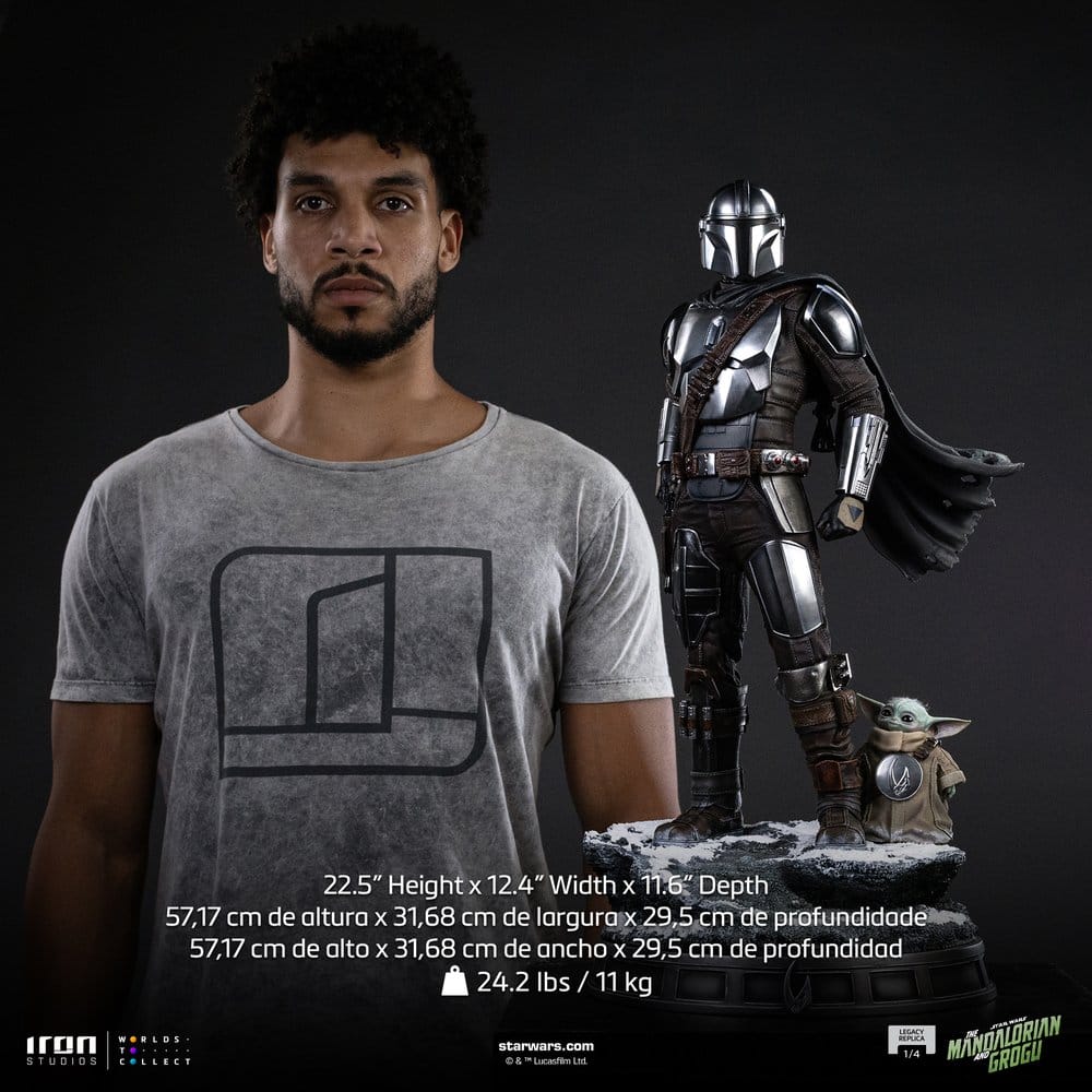 Iron Studios StarWars: The Mandalorian & Grogu - The Mandalorian und Grogu Legacy Replica 1/4 - Statue