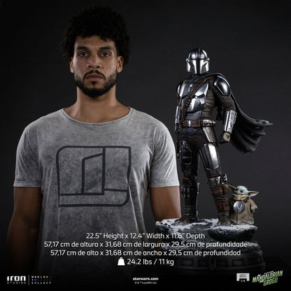 Iron Studios StarWars: The Mandalorian & Grogu - The Mandalorian und Grogu Legacy Replica 1/4 - Statue