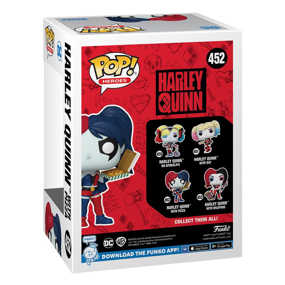 Funko Pop DC – Harley Quinn mit Pizza #452 (30th Anniversary)